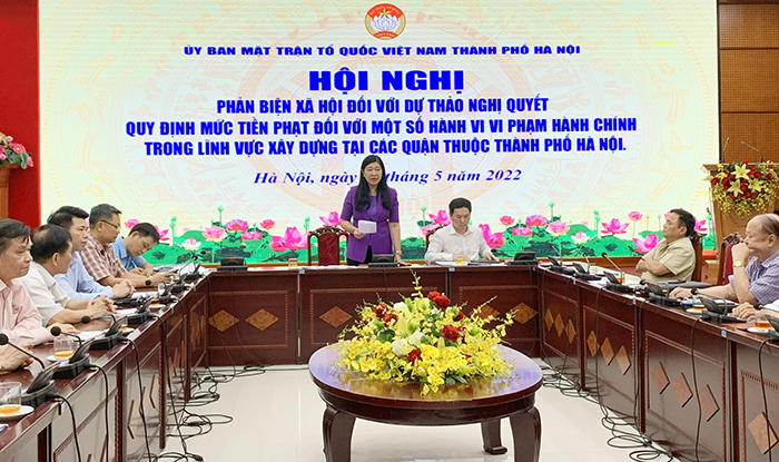 Ủy ban MTTQ Việt Nam Thành phố phản biện đối với nâng mức tiền phạt trong lĩnh vực xây dựng
